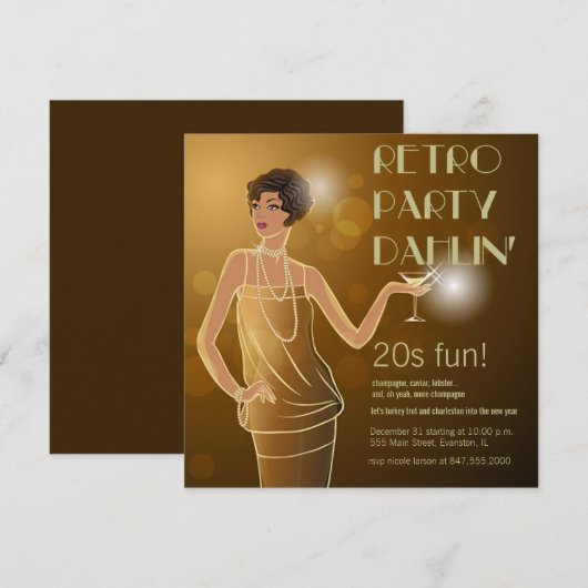 uitnodiging voor 20 partijen (Voorkant / Achterkant)