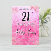 Uitnodiging voor 21e verjaardag (Staand voorkant)