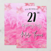 Uitnodiging voor 21e verjaardag (Voorkant / Achterkant)