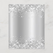 Uitnodiging voor 21e verjaardag Glitterende Zilver Flyer (Achterkant)