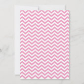 Uitnodiging voor 21ste verjaardag Roze Chevron (Achterkant)