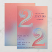 Uitnodiging voor 22e verjaardag (Voorkant / Achterkant)