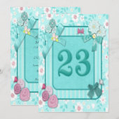 uitnodiging voor 23e verjaardag (Voorkant / Achterkant)