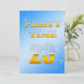 uitnodiging voor 23e verjaardag met bier (Staand voorkant)