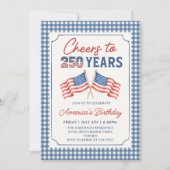 Uitnodiging voor 250 jaar 4 juli-feest (Voorkant)