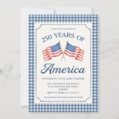 Uitnodiging voor 250 Jaar Amerika Feest (Voorkant)