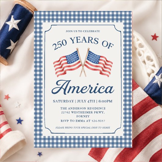 Uitnodiging voor 250 Jaar Amerika Feest