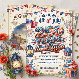 Uitnodiging voor 250-jarig jubileum van Amerika 4 