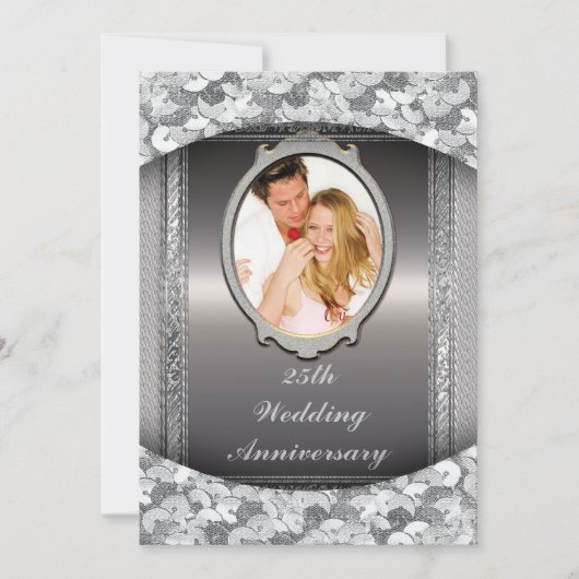 Uitnodiging voor 25-jarig bruiloftsjubileumfeest (Voorkant)