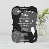 Uitnodiging voor 25-jarig huwelijksfeest template (Staand voorkant)