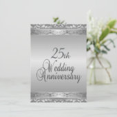 Uitnodiging voor 25-jarig huwelijksjubileum (Staand voorkant)