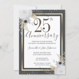 Uitnodiging voor 25-jarig huwelijksjubileum met bl