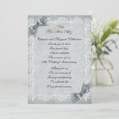 Uitnodiging voor 25-jarig huwelijksjubileumfeest e (Staand voorkant)