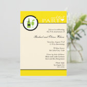 uitnodiging voor 25-jarig jubileum cocktailparty (Staand voorkant)