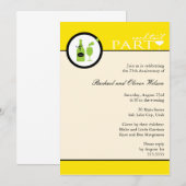 uitnodiging voor 25-jarig jubileum cocktailparty (Voorkant / Achterkant)