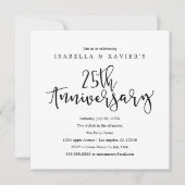 Uitnodiging voor 25-jarig jubileumfeest (Voorkant)