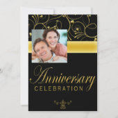 Uitnodiging voor 25-jarig jubileumfeest met foto (Voorkant)