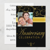 Uitnodiging voor 25-jarig jubileumfeest met foto (Voorkant / Achterkant)