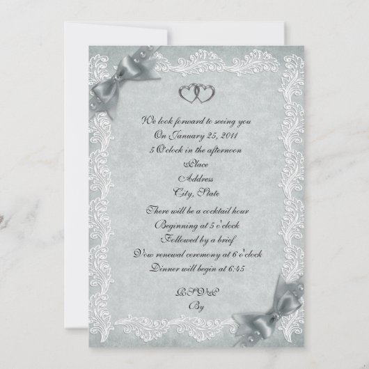 uitnodiging voor 25e trouwdag (Achterkant)