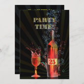 uitnodiging voor 25e verjaardag (Voorkant / Achterkant)