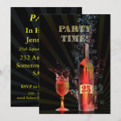 uitnodiging voor 25e verjaardag (Voorkant / Achterkant)