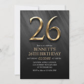 Uitnodiging voor 26e verjaardag (Voorkant)