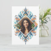 Uitnodiging voor 26e verjaardag Boho persoonlijke (Staand voorkant)