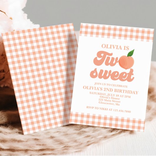 Uitnodiging voor 2de verjaardag van Two Sweet Peac