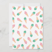 Uitnodiging voor 2e verjaardag | ijsfeest (Achterkant)