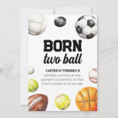 Uitnodiging voor 2e verjaardag sport (Voorkant)