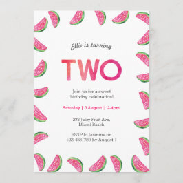 Uitnodiging voor 2e verjaardag | tropische waterme