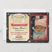 Uitnodiging voor 2e verjaardagsfeest met twee wint (Voorkant)