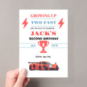 Uitnodiging voor 2e verjaardagsfeestje 'Growing Up (Insitu (Draagbaar))