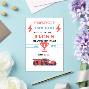 Uitnodiging voor 2e verjaardagsfeestje 'Growing Up
