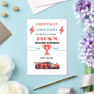 Uitnodiging voor 2e verjaardagsfeestje 'Growing Up