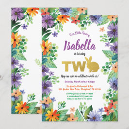 Uitnodiging voor 2e verjaardagsfeestje met Pasen