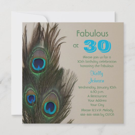 Uitnodiging voor 30 30e verjaardagsfeest (Voorkant)