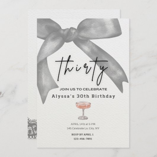 Uitnodiging voor 30 verjaardagen (Voorkant / Achterkant)