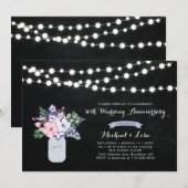 Uitnodiging voor 30e trouwdag op schoolbord (Voorkant / Achterkant)