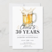Uitnodiging voor 30e verjaardag: Proost! (Voorkant)