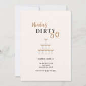 Uitnodiging voor 30e verjaardagsfeest met gouden c (Voorkant)