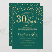 Uitnodiging voor 30e verjaardagsfeestje - Groen Go (Voorkant / Achterkant)
