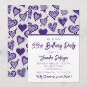 Uitnodiging voor 33e verjaardag Purple Hearts (Voorkant / Achterkant)