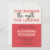 Uitnodiging voor 33ste verjaardag Funny Woman Myth (Voorkant)