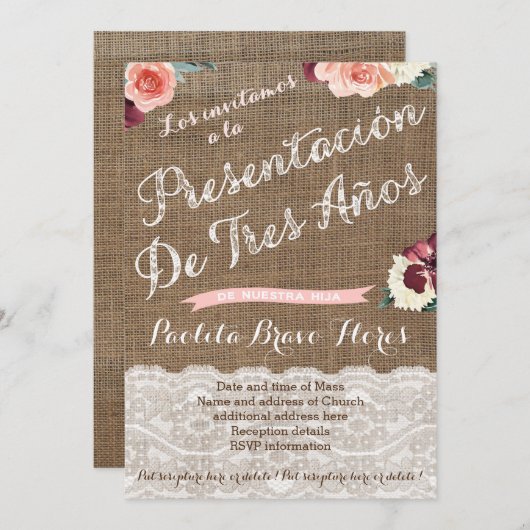 Uitnodiging voor 3 jaar Uitreikingsceremonie in he (Voorkant / Achterkant)