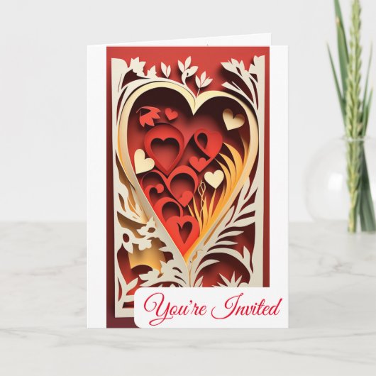 Uitnodiging voor 3D-papier (Voorkant)