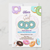 Uitnodiging voor 3de verjaardag Donut (Voorkant)