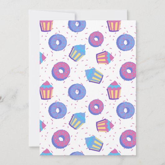 Uitnodiging voor 3de verjaardag Donut (Achterkant)