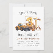 Uitnodiging voor 3e verjaardag (Voorkant)