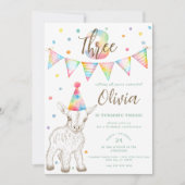 Uitnodiging voor 3e verjaardagsfeestje Kinderen Pa (Voorkant)